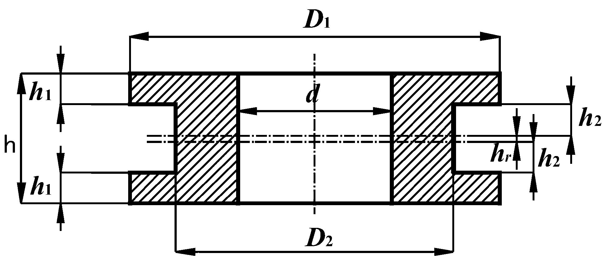 Symmetrical composite roll forming method of external step ring with thick wall and small hole