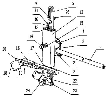 Spring pressure-assisted cutting fixing device with double cutting torches and application method of spring pressure-assisted cutting fixing device