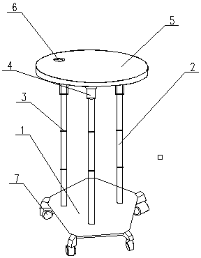 Portable movable table