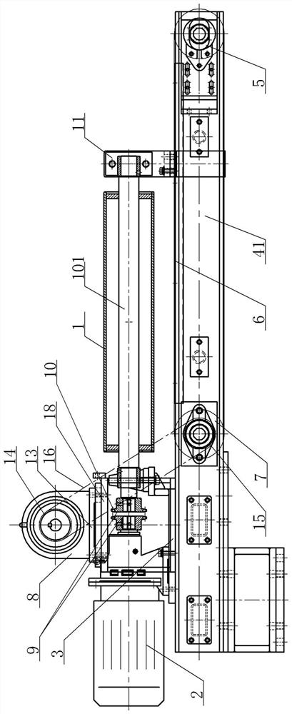 Overturning and conveying device of open mill