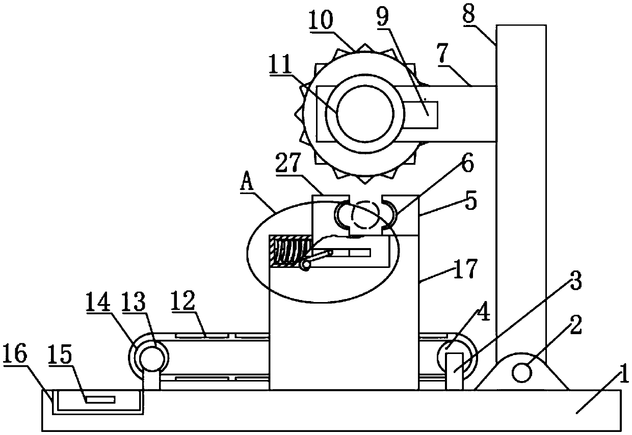 Cutting device of box frame riveting die