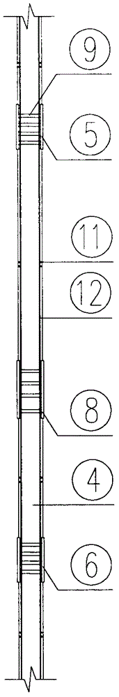 A connection node between an outrigger truss member and a core tube