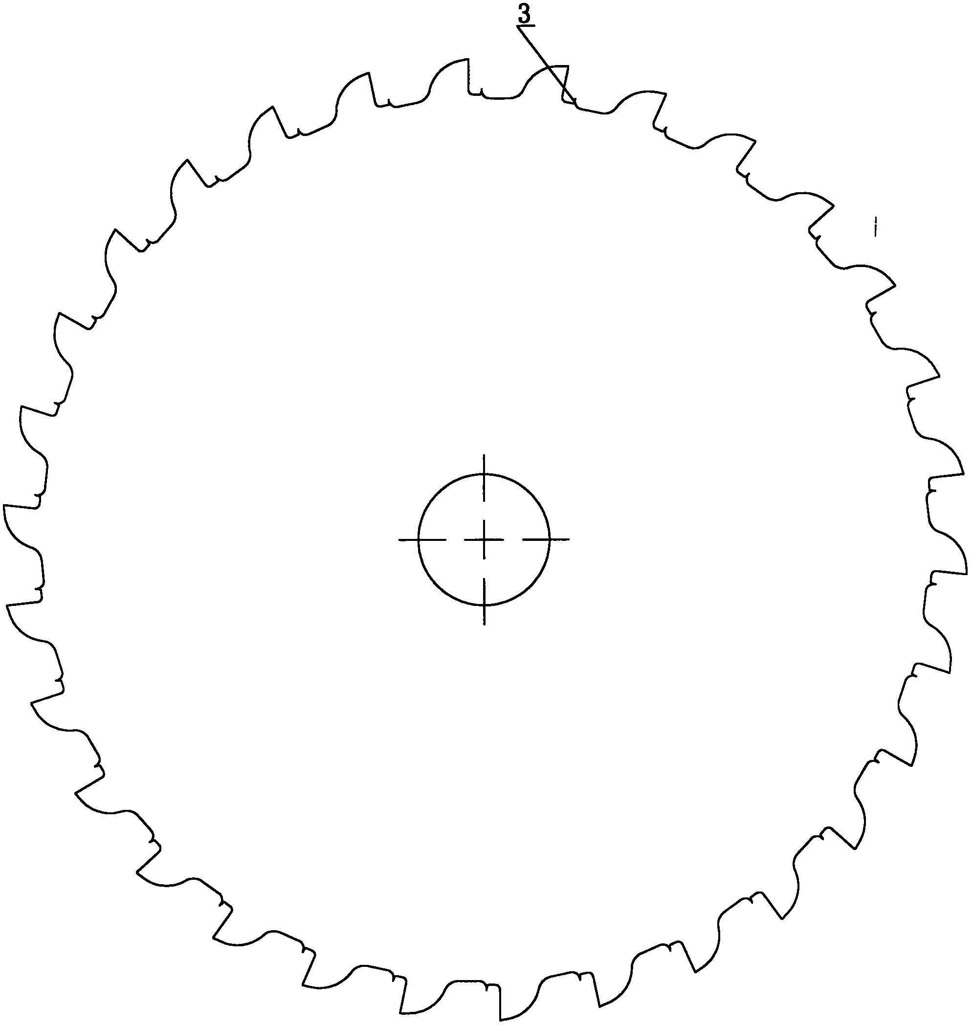 Manufacturing structure of rotary opposite-cutting saw blades