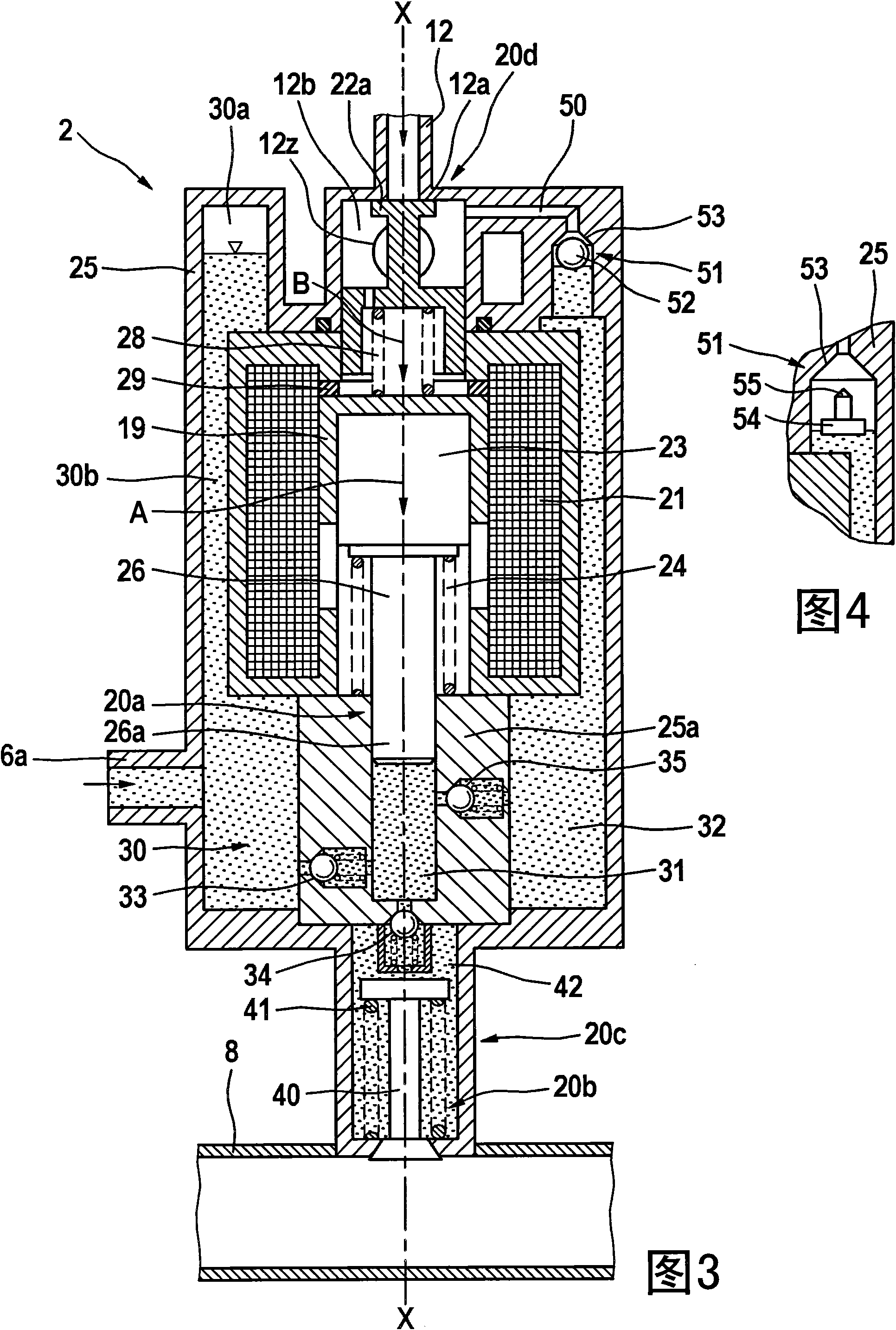 Compact injection device with reduced tendency to form vapor bubbles