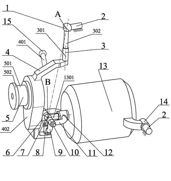 Speed reducing type electric drive system in integrated McPherson hanger bracket wheel