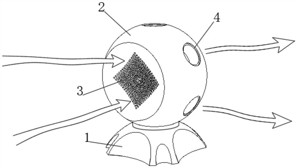 A self-expanding circumferential bladeless air outlet