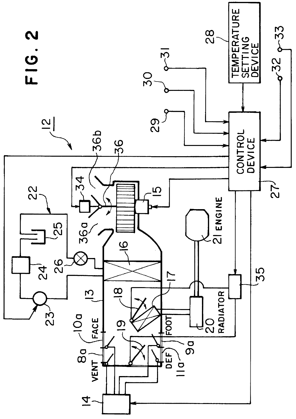 Air conditioning system for vehicles