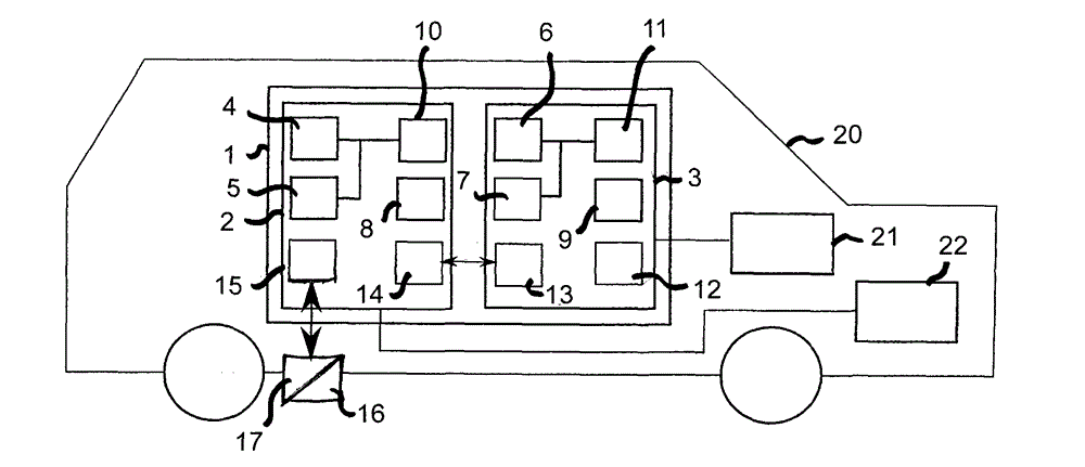 Vehicle information system for motor vehicles with at least two engines, motor vehicle and method