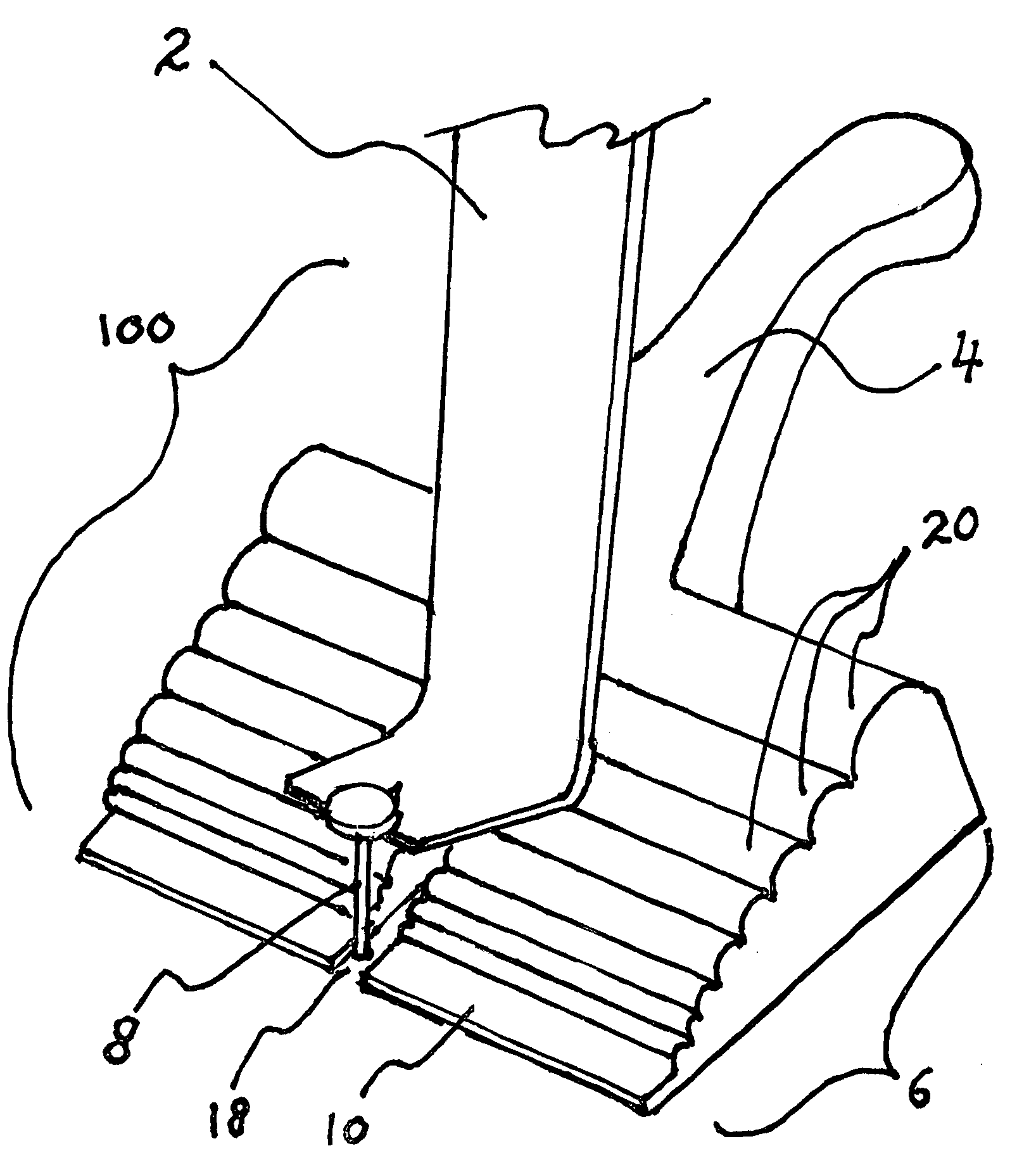 Displaced force backing wedge