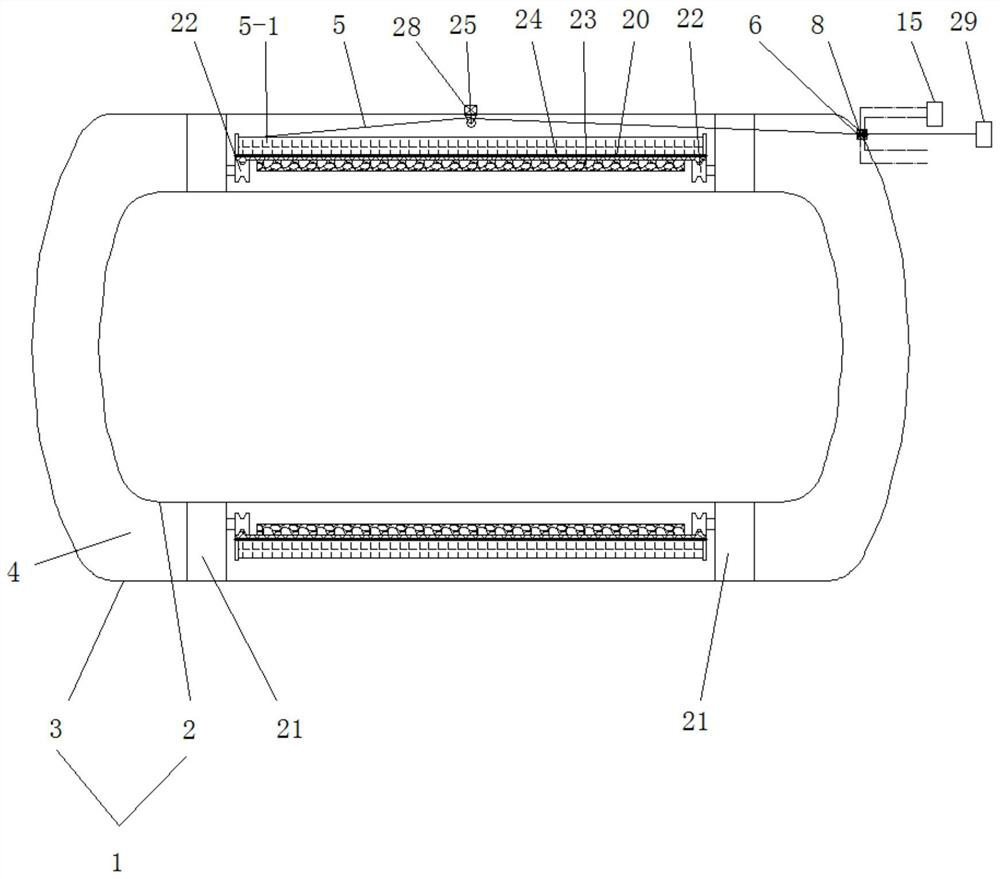 Ultralow-temperature liquid hydrogen storage pressure vessel with overhead heat insulation structure