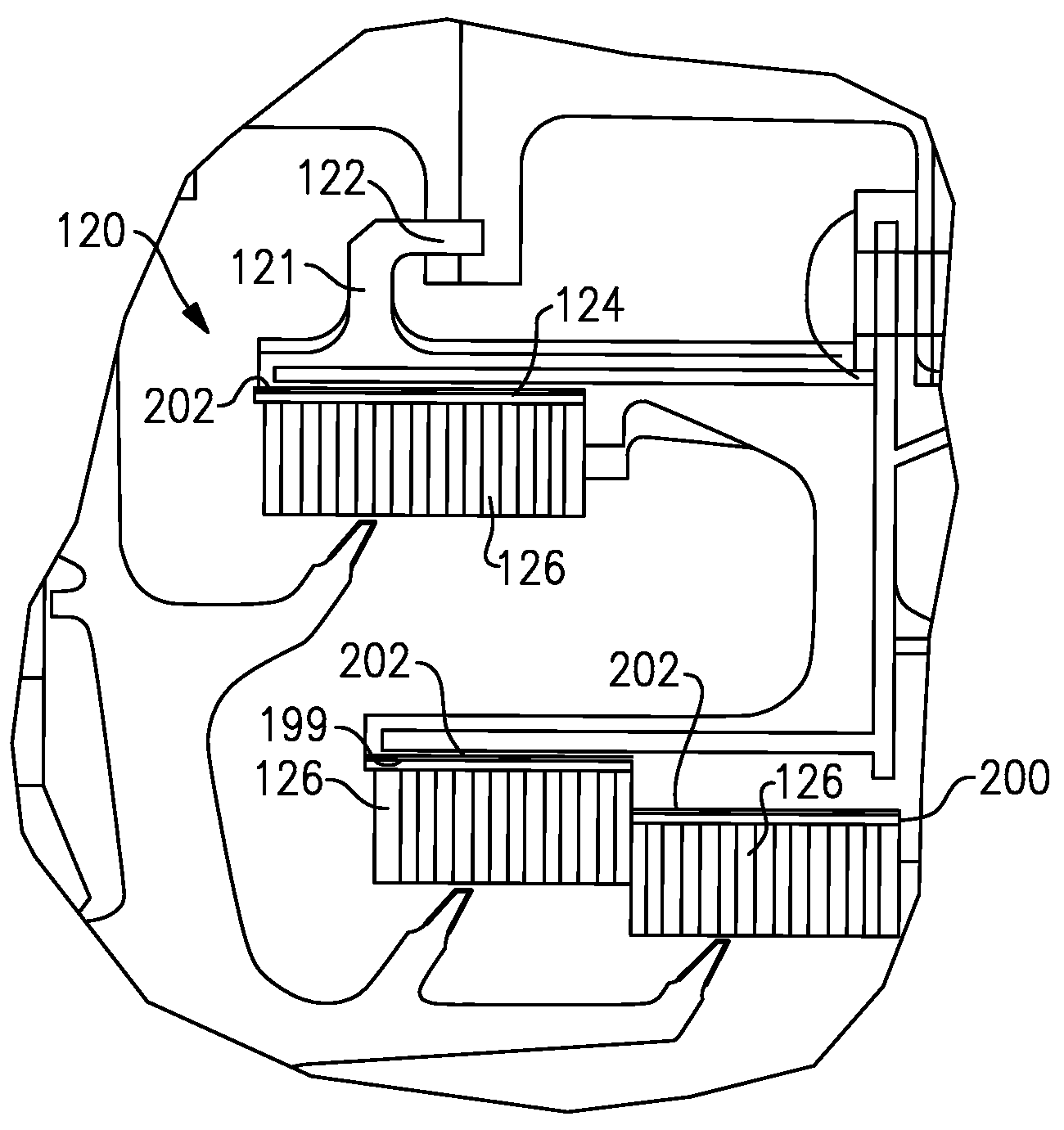 Gas turbine engine with integrated abradable seal and mount plate