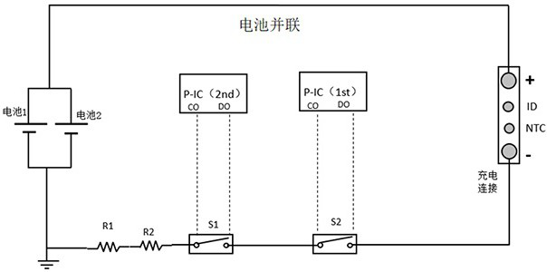 A charging method and charging system for parallel batteries