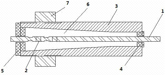 Anchoring method of flat cross section of carbon fiber composite reinforcement material