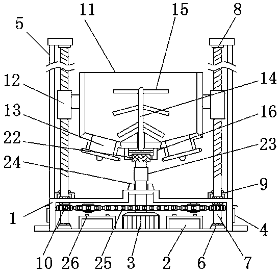 Mechanical hopper for mechanical engineering building construction