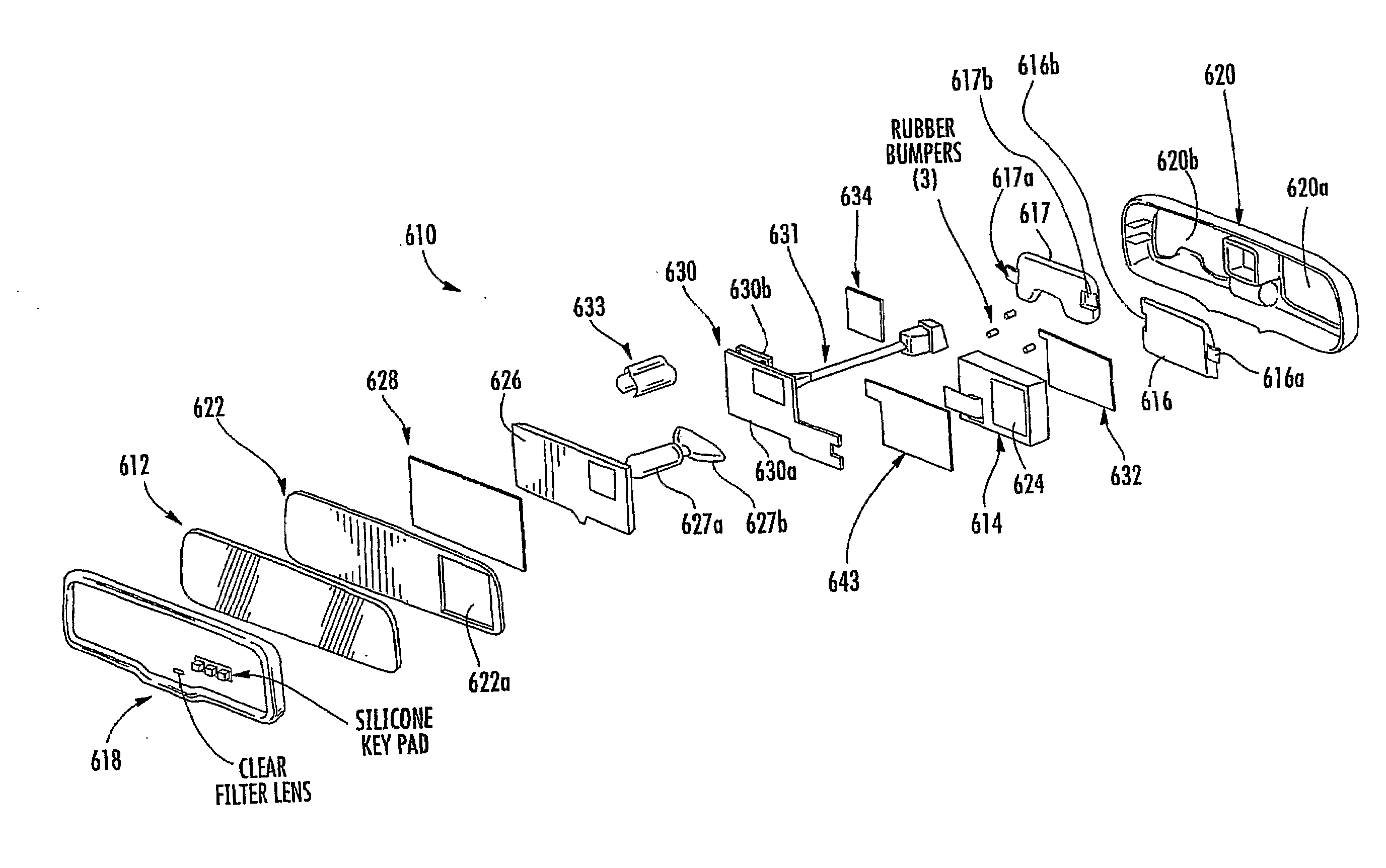 Interior rearview mirror assembly with display