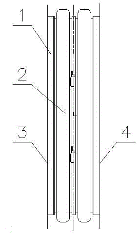 Vehicle connection portion noise reduction and protection device of high-speed motor train unit