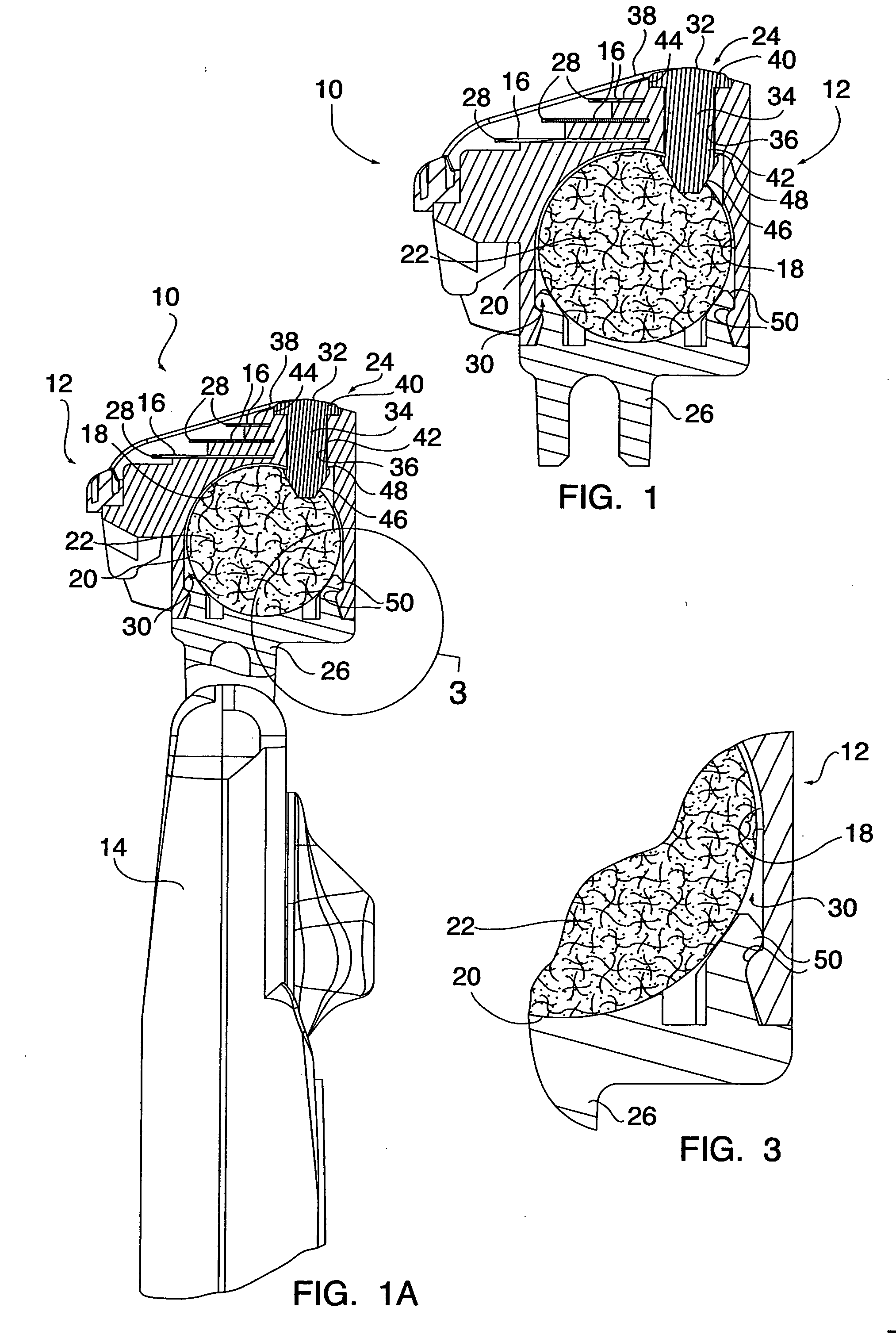 Shaving device with shaving aid material dispenser