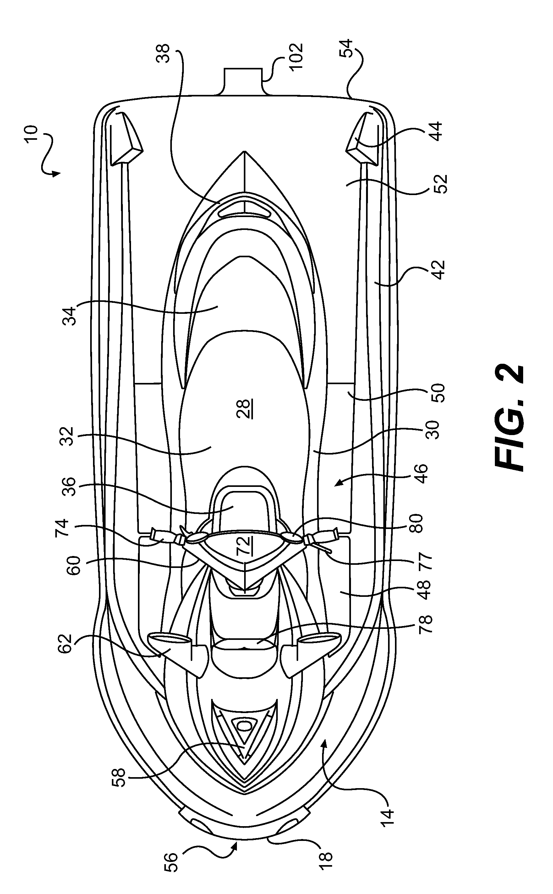 Watercraft with steer-responsive reverse gate