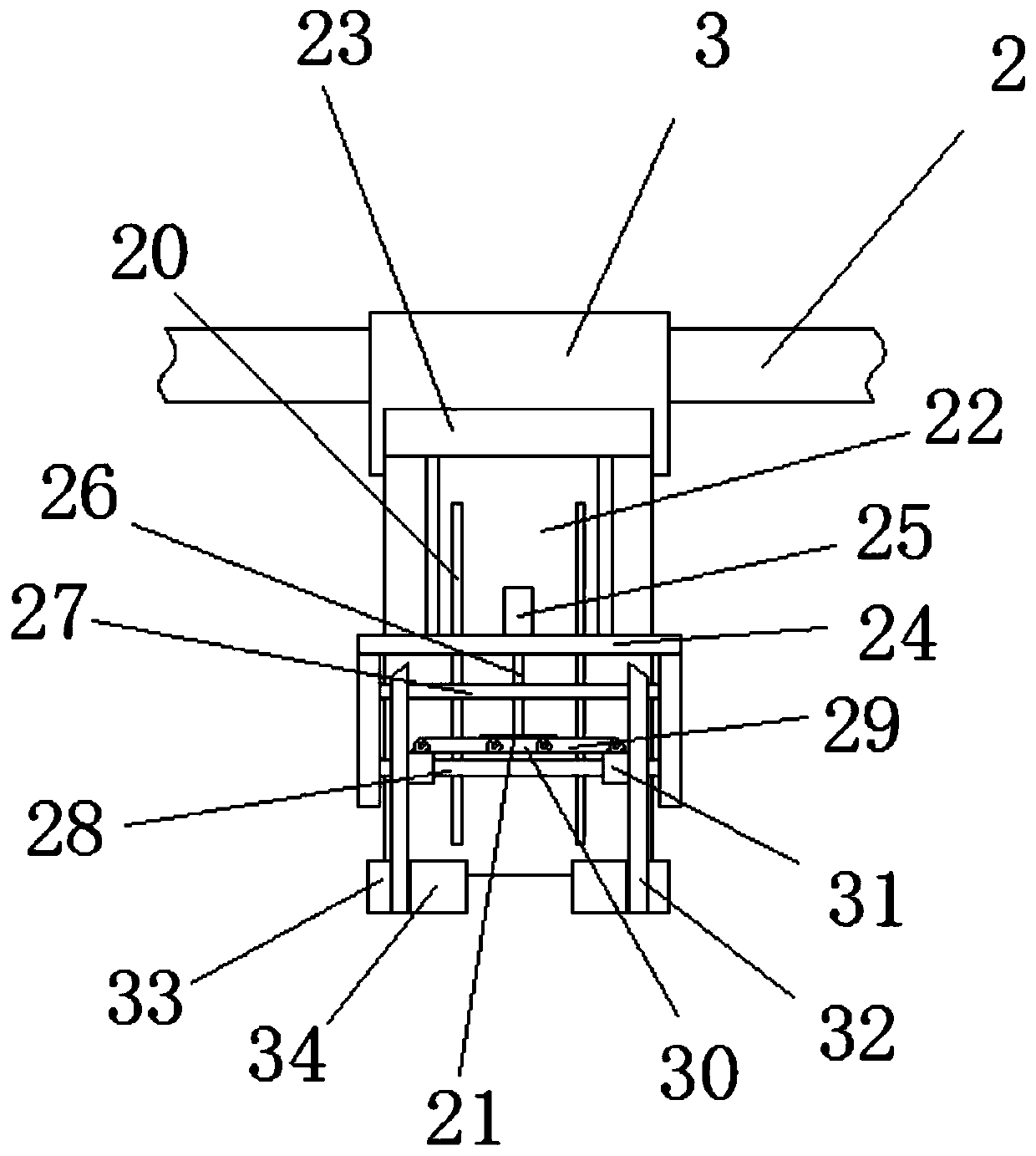 Welding, processing, transferring and lead pressing device of storage battery pole columns