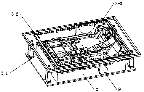 Deformable nail frame for carpet forming die