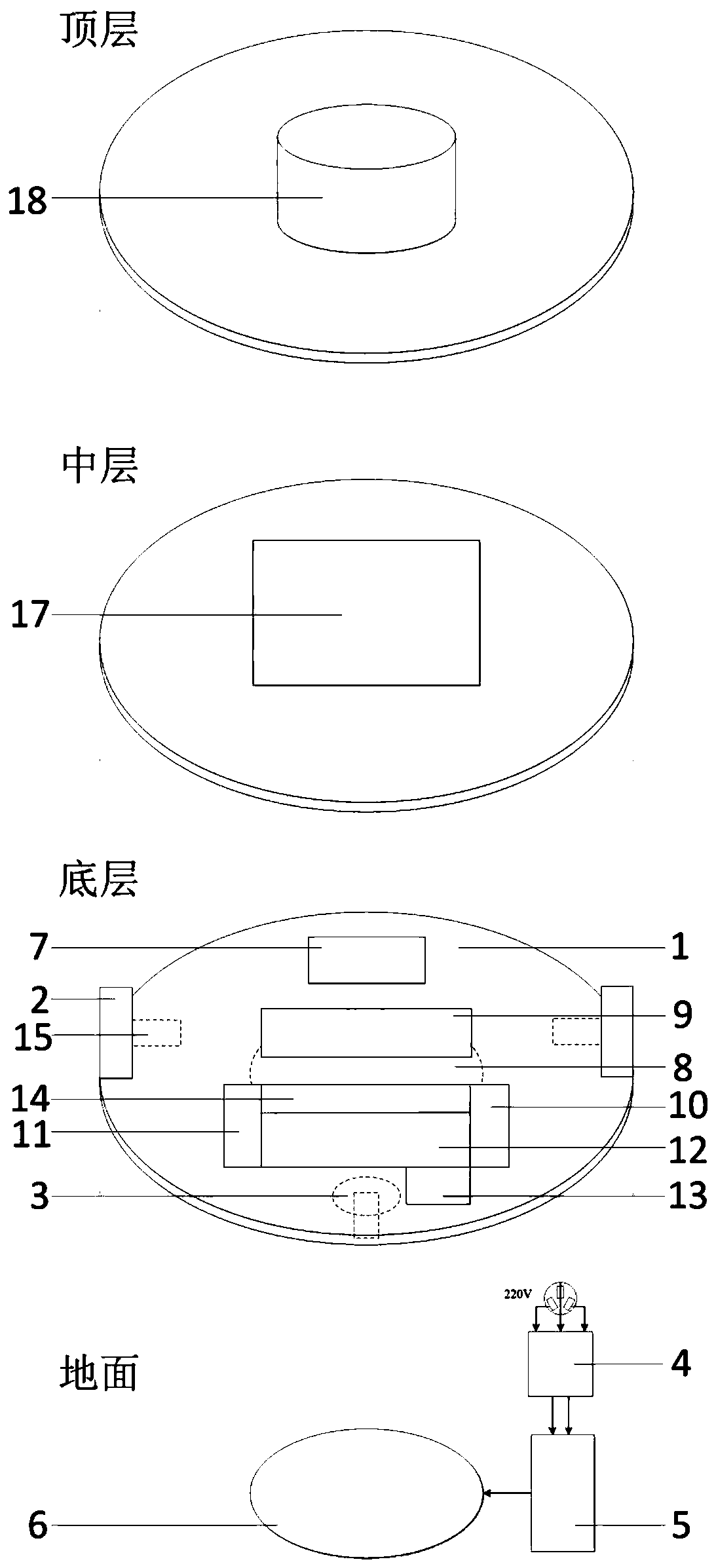 ROS-based high-efficiency wireless charging intelligent trolley with laser navigation function and control method