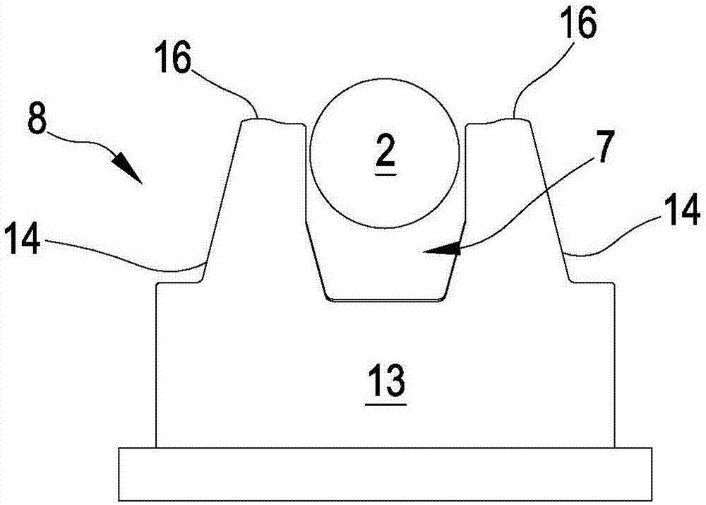 Shoe for a cable transportation system with at least one carrying cable