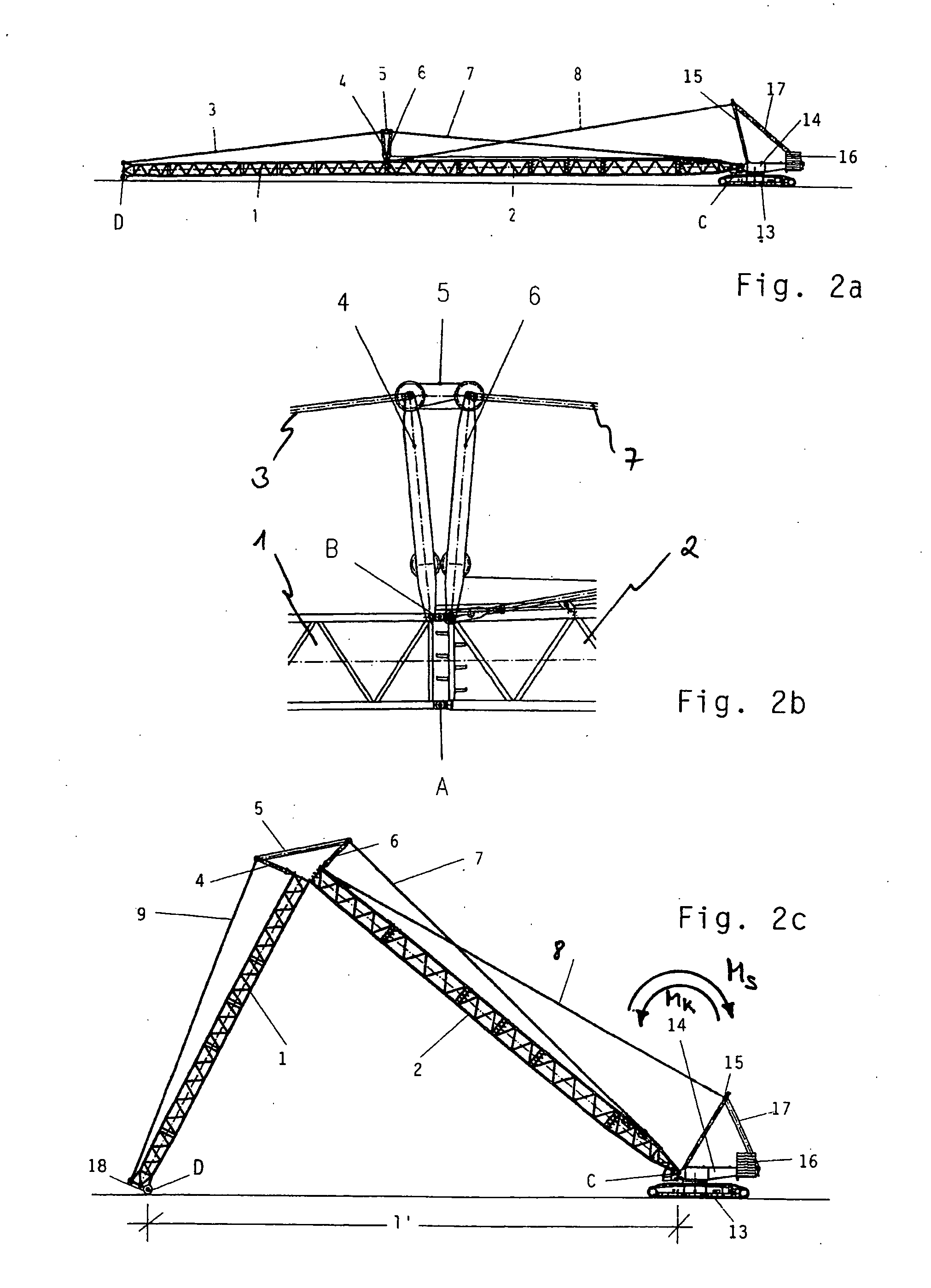 Method for erecting an at least two-piece main boom for a lattice-boom crane and lattice-boom crane built accordingly
