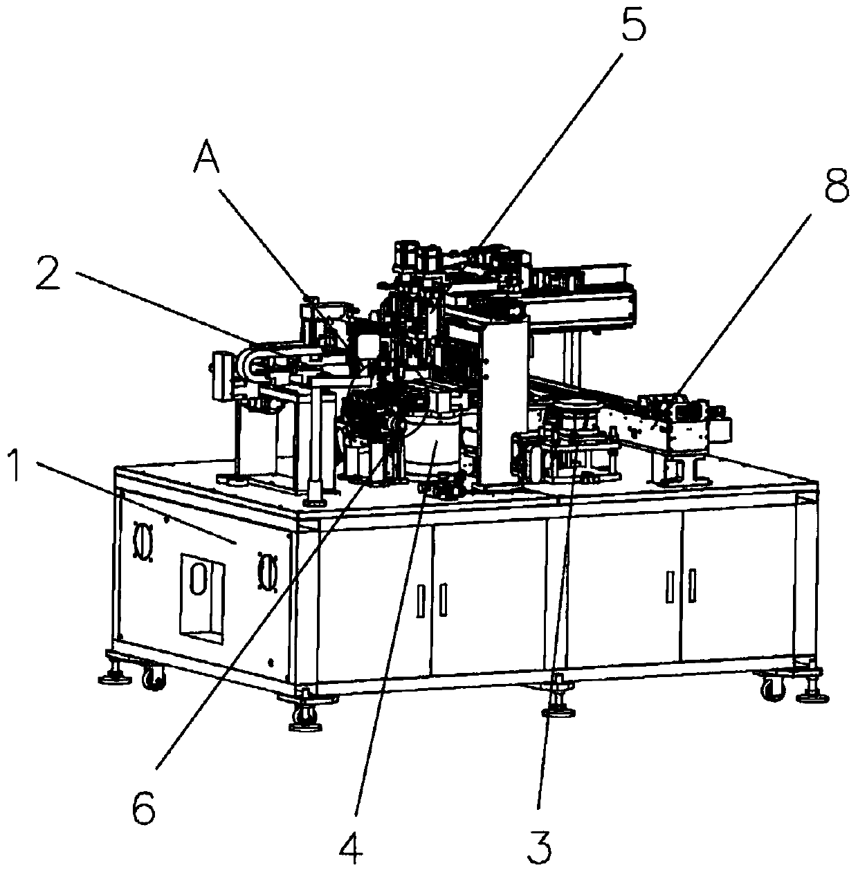 Automatic winding machine and assembling and packaging machine for surface-mounted inductors