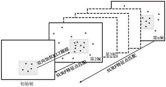 Vehicle tracking method in fusion with feature matching and optical flow method