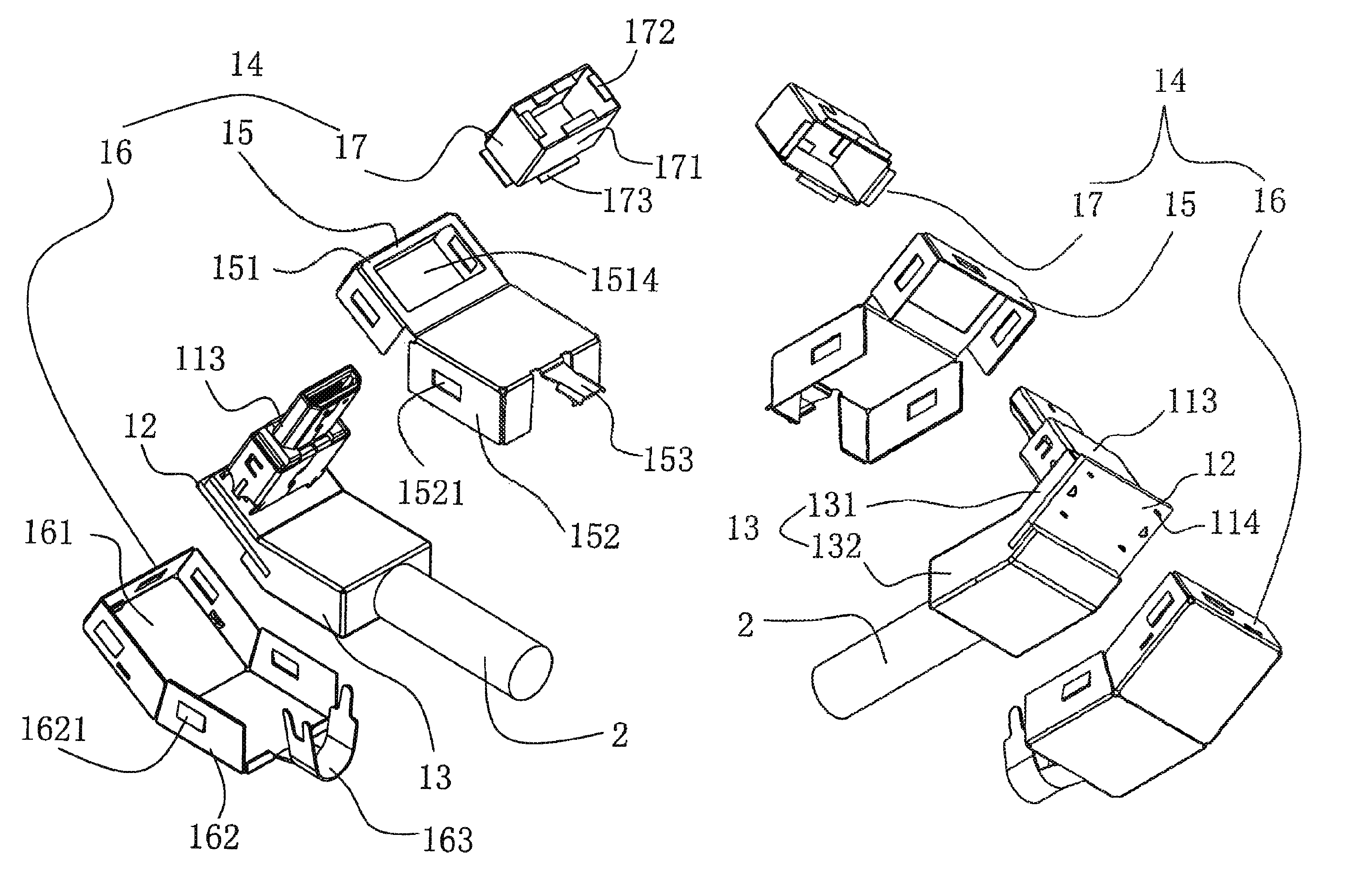 Cable connector having a circuit board partially encased by a coating and connected to a cable