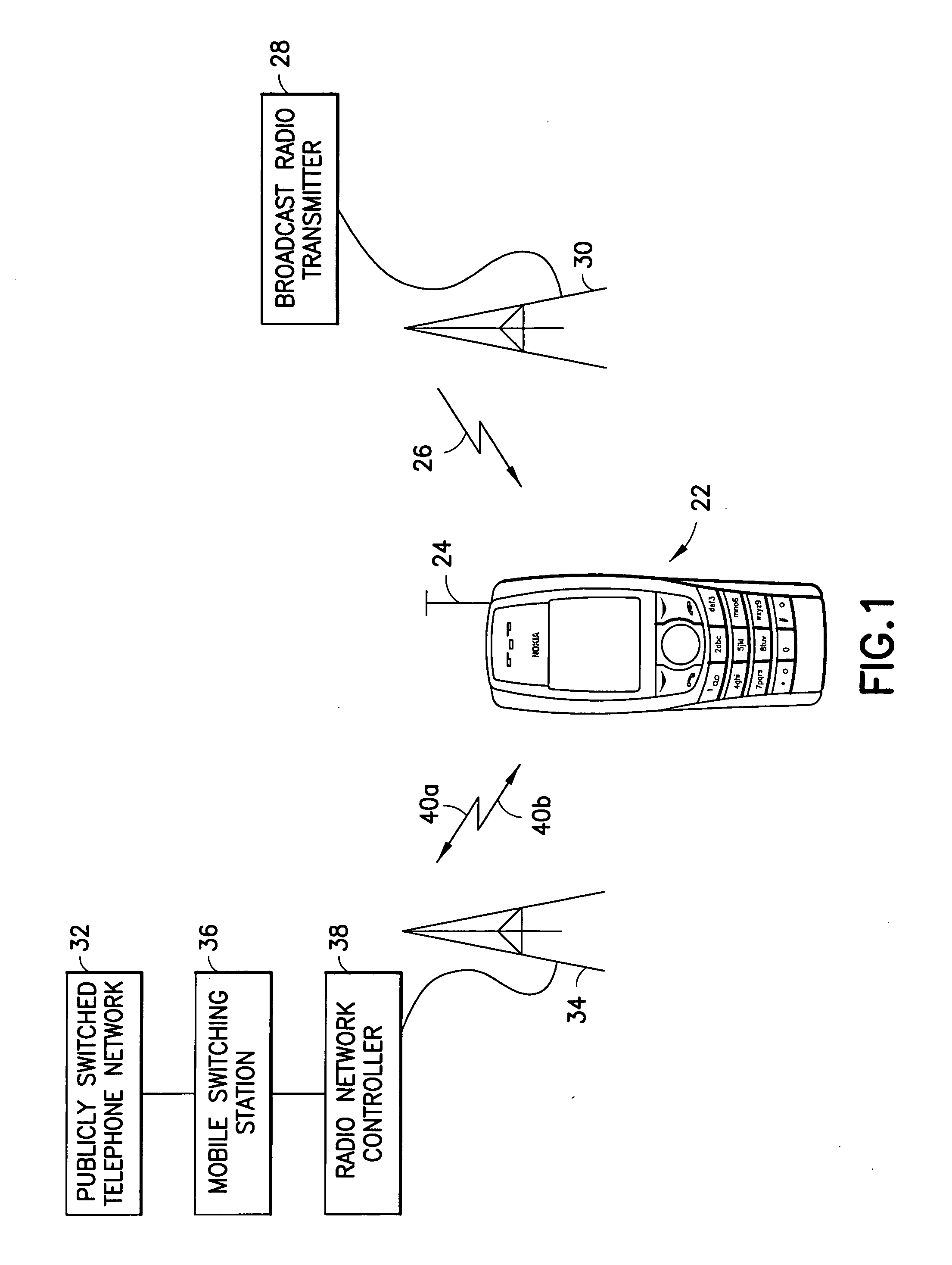 Built-in whip antenna for a portable radio device