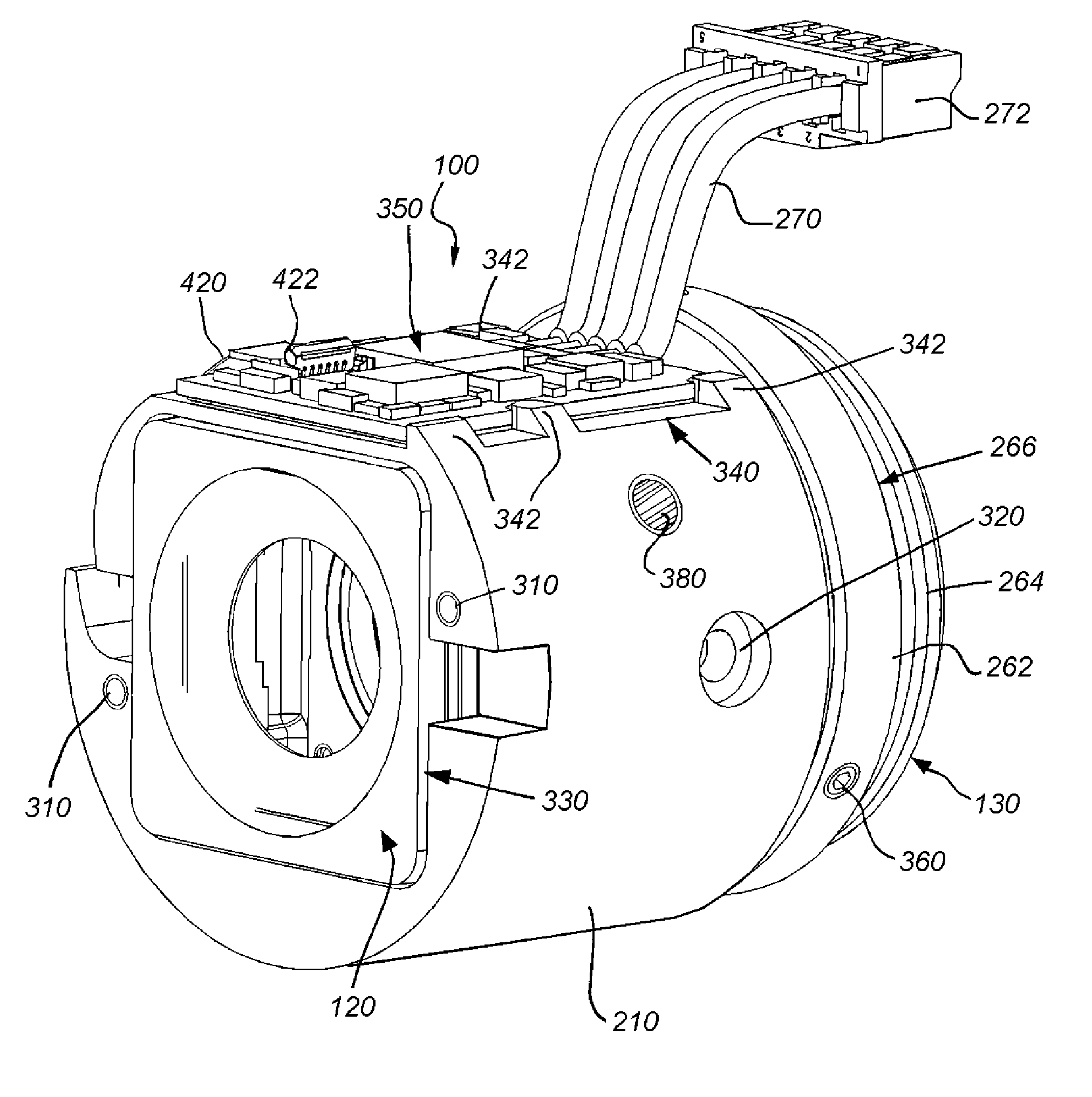 Lens assembly with integrated feedback loop for focus adjustment