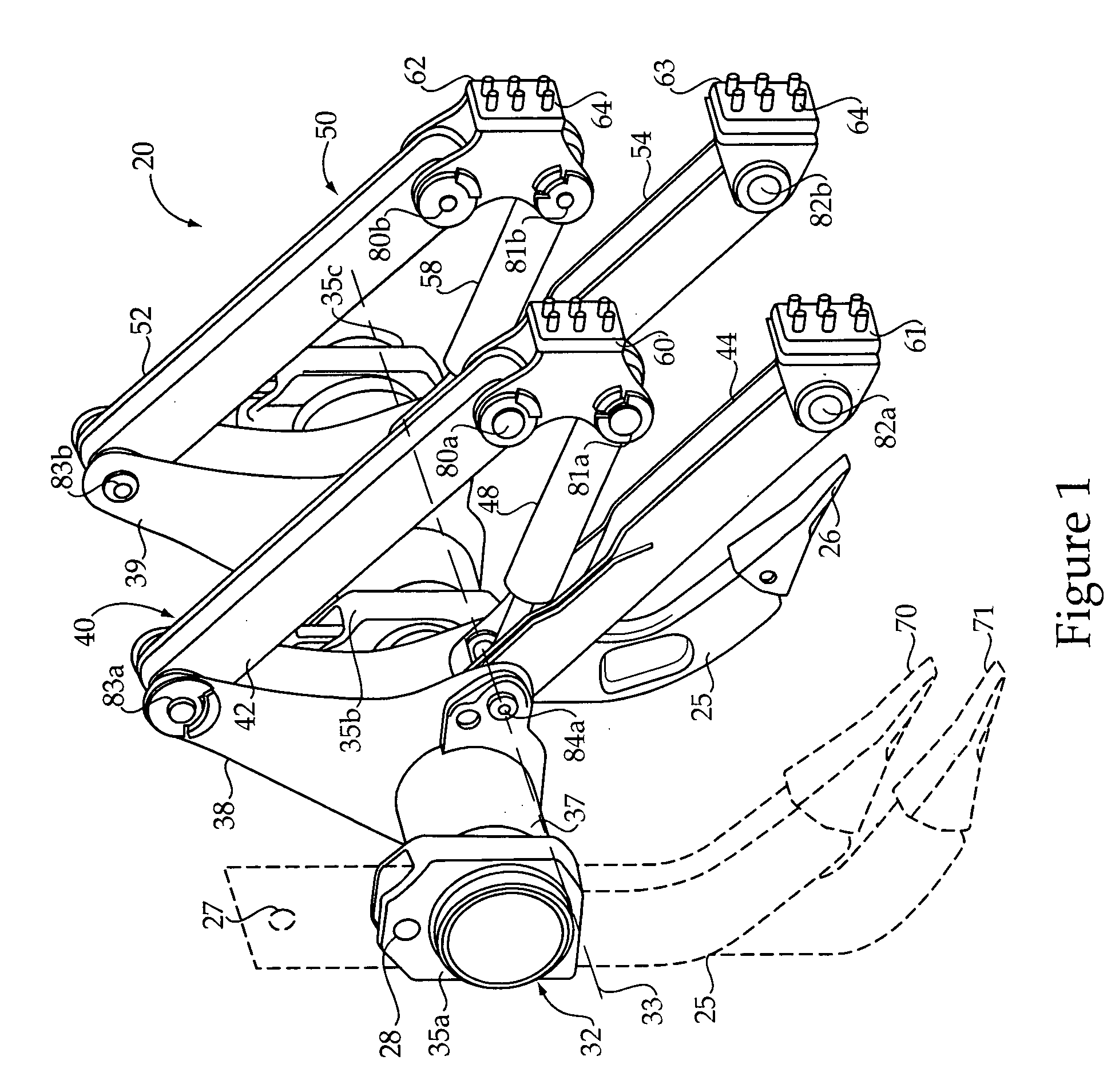 High visibility ripper assembly and machine using same