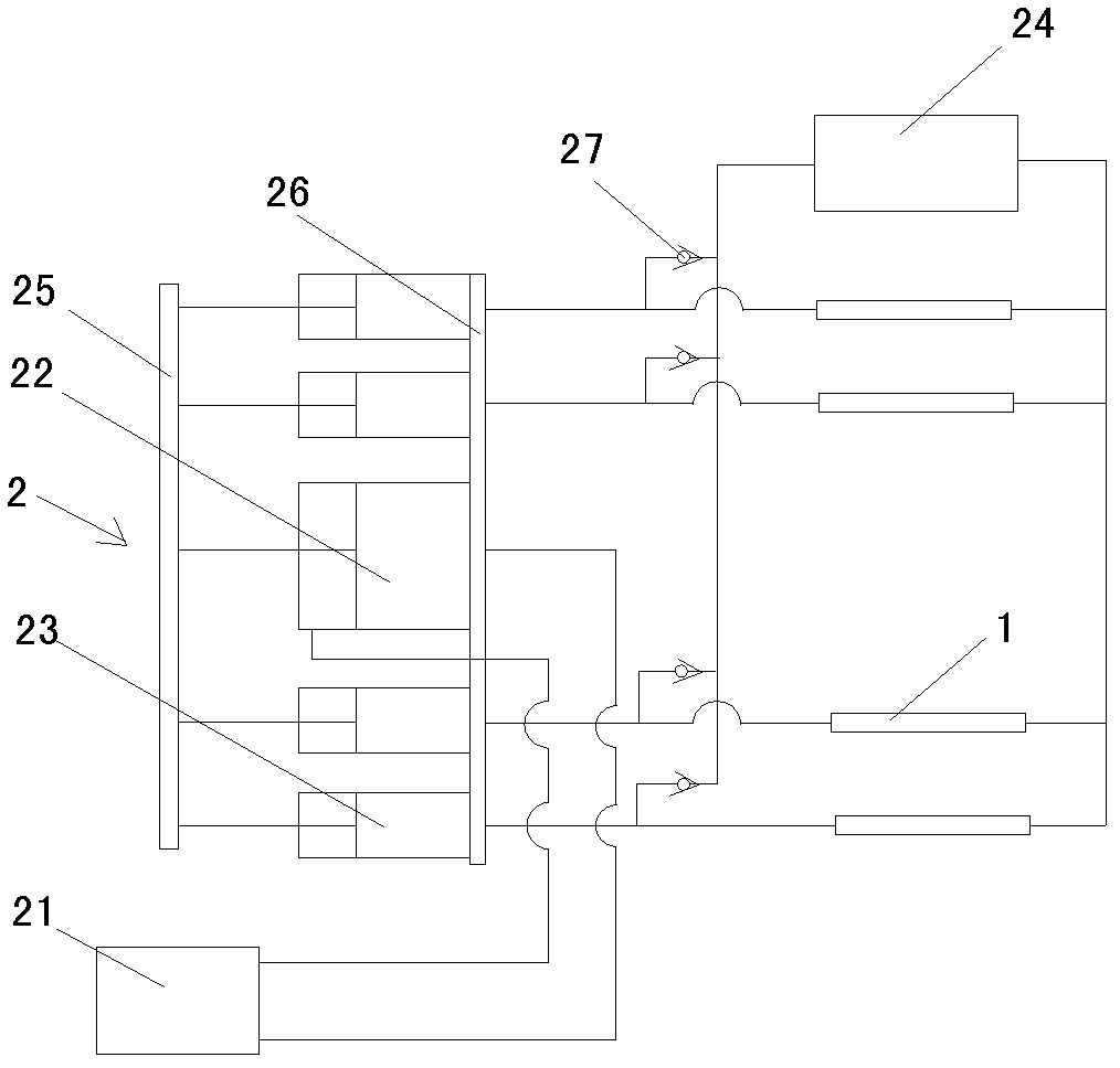 Hot pressing exhaust device in artificial board manufacture process and hot pressing exhaust method