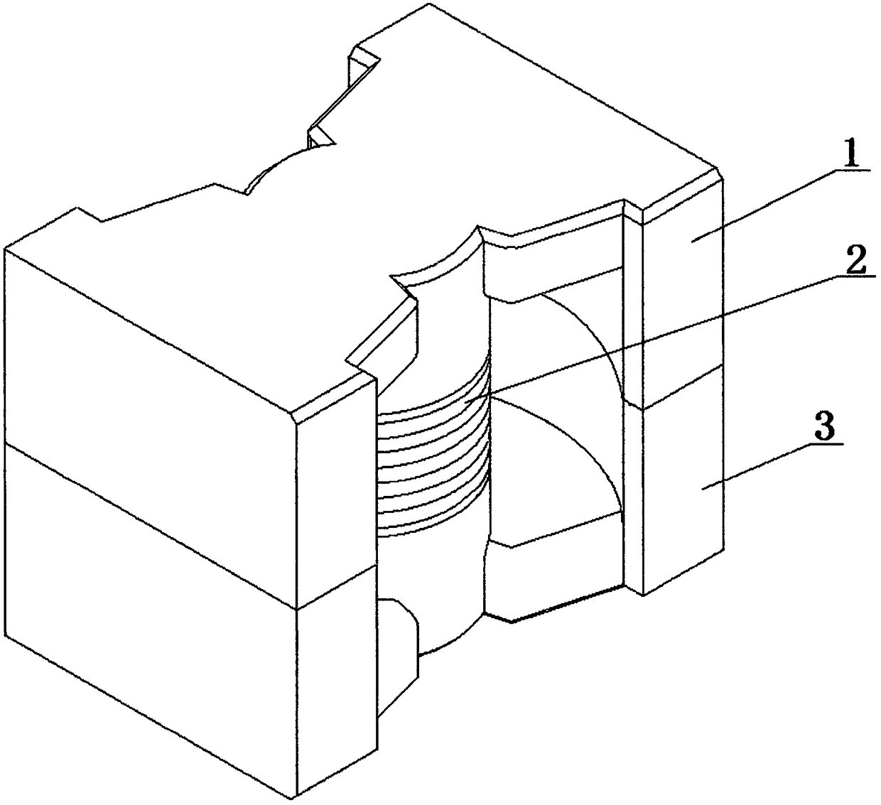 Multi-segment air gap type magnetic component