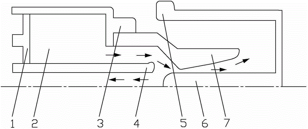 Cyclone energy separation type high voltage sf6 circuit breaker and its energy separation method