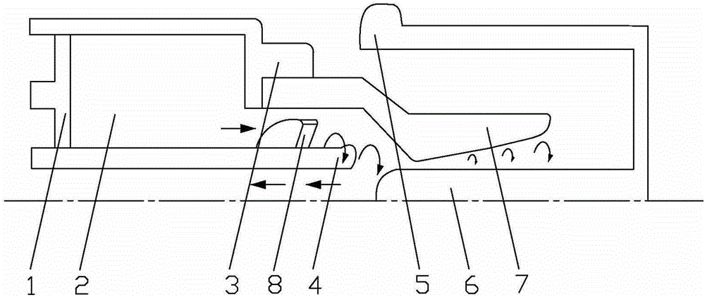 Cyclone energy separation type high voltage sf6 circuit breaker and its energy separation method