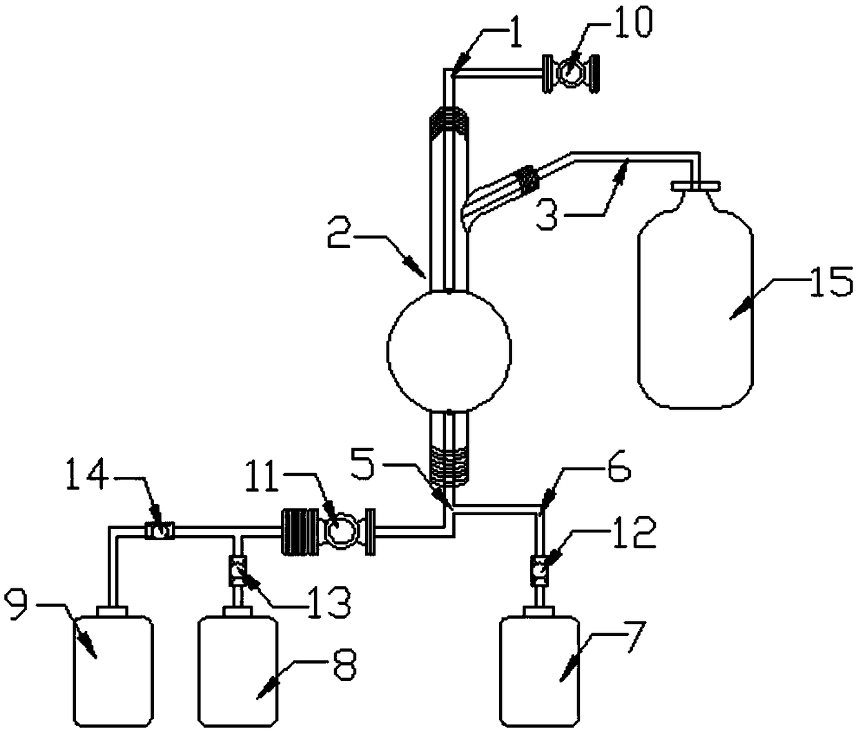 Ammonia nitrogen on-line detector quartz expelling bottle