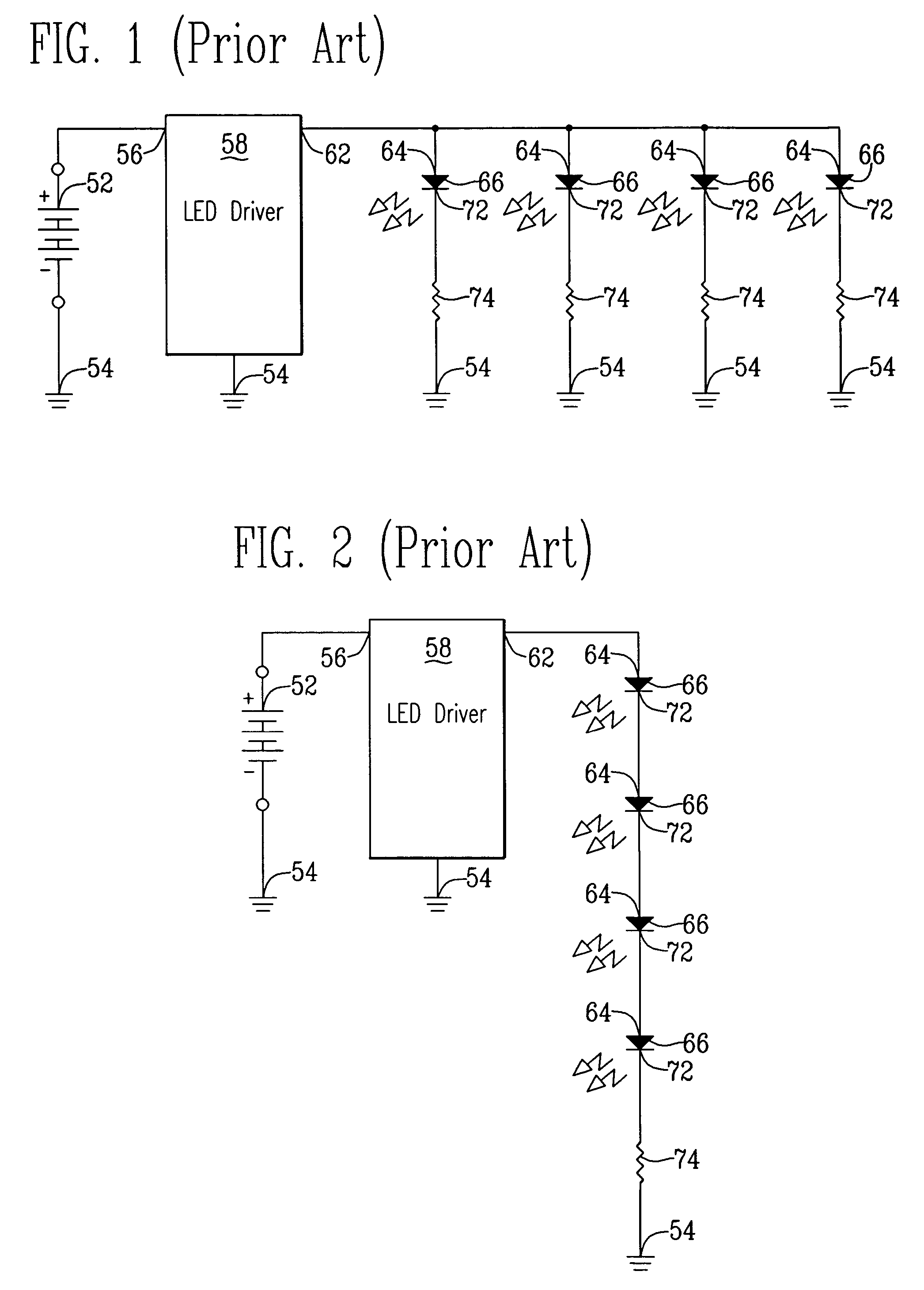 Method and IC driver for series connected R, G, B LEDs