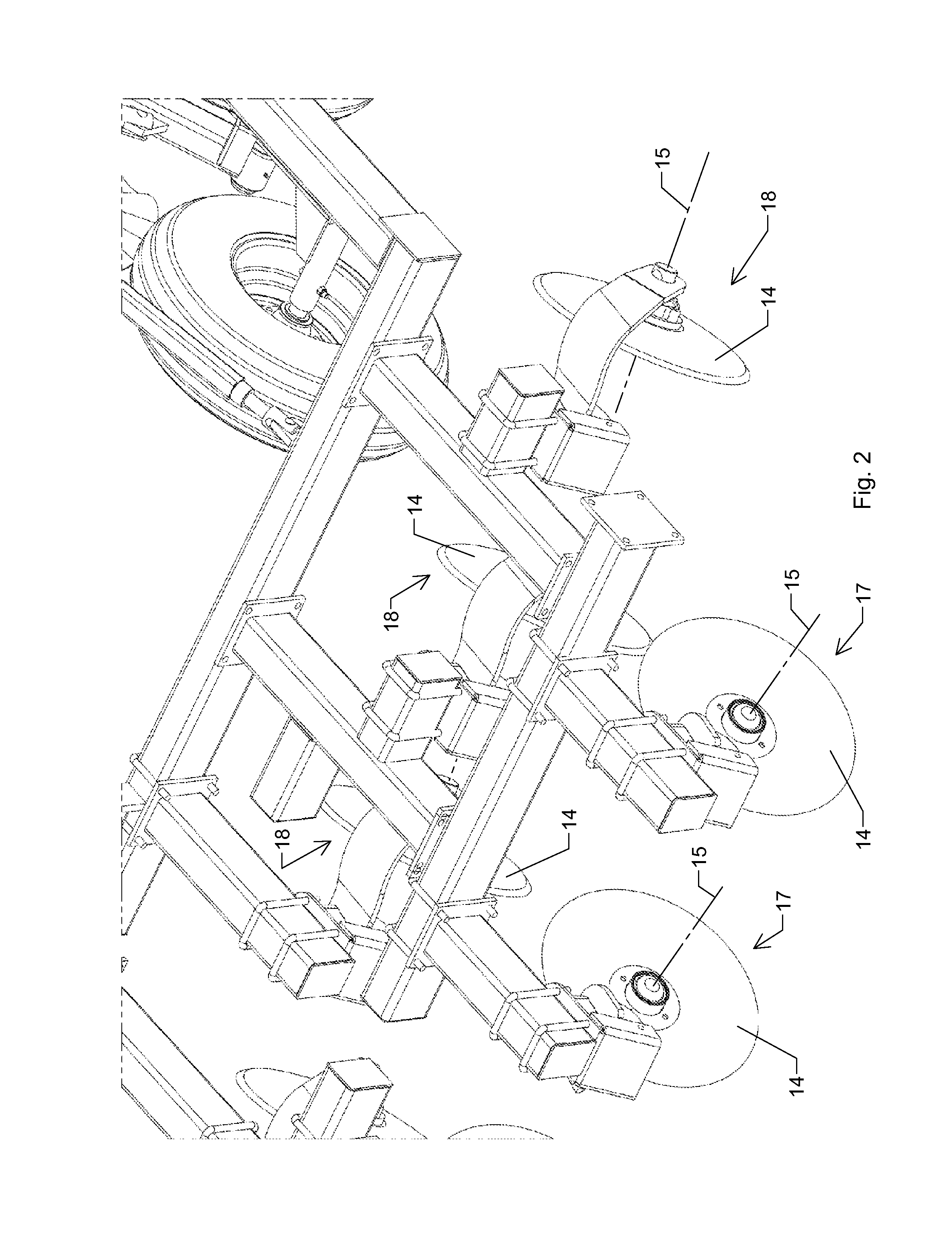 Resiliently mounted agricultural tool and implement therewith