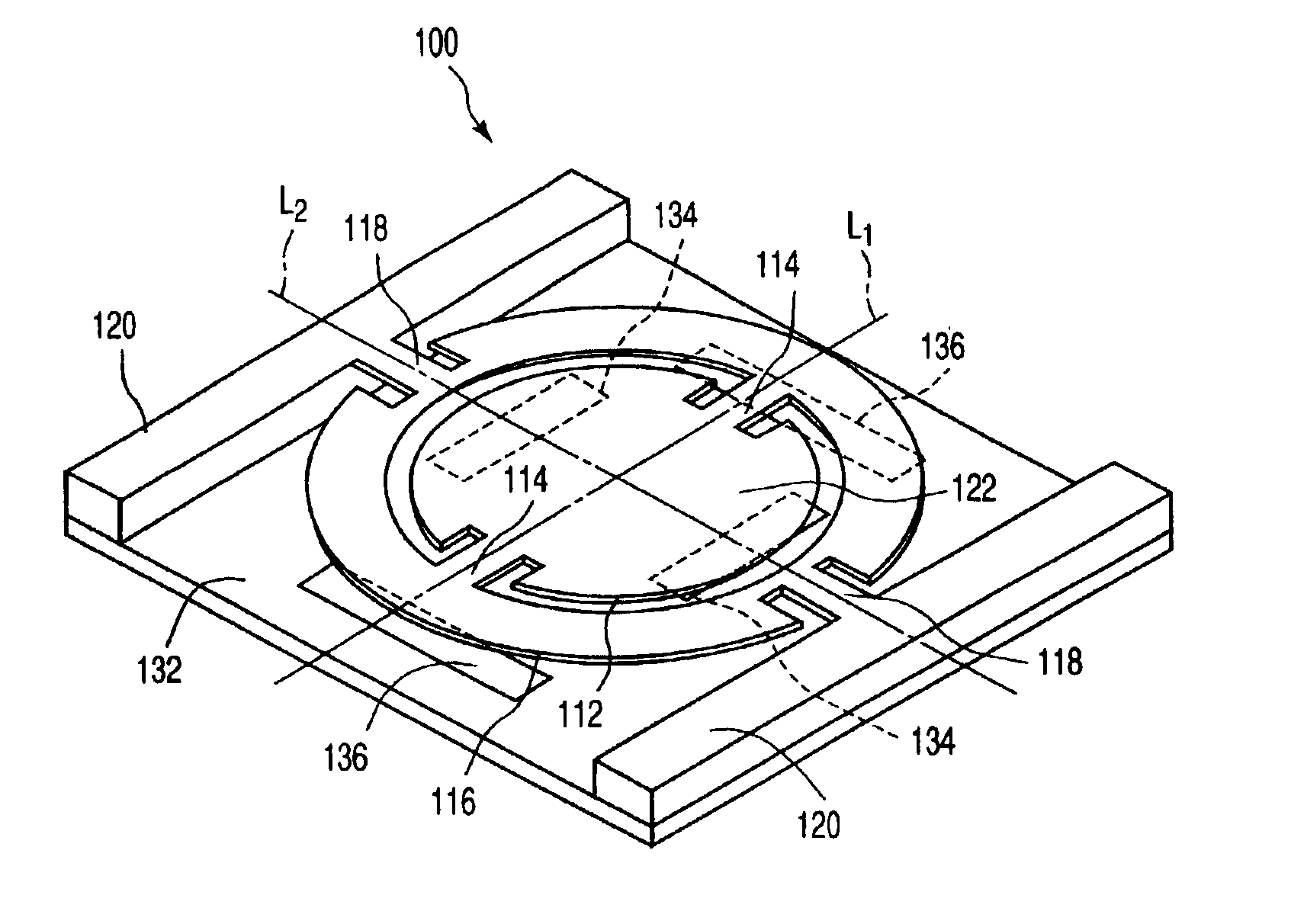 Movable structure, and deflection mirror element, optical switch element and shape variable mirror including the movable structure