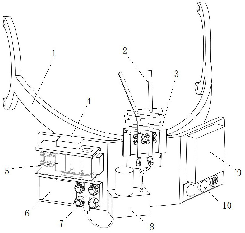 Device for injecting medicine to nasal cavity and using method