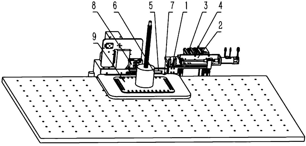 Covered edge sewing automatic trademark feeding device