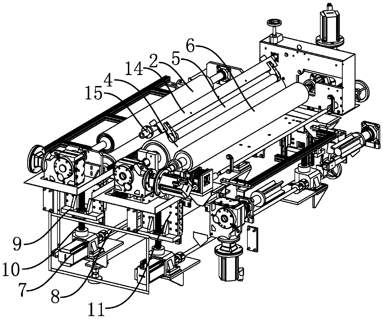 Roller coating device