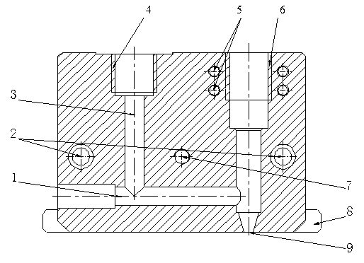 Simple and reliable water injection device for water-assisted injection molding