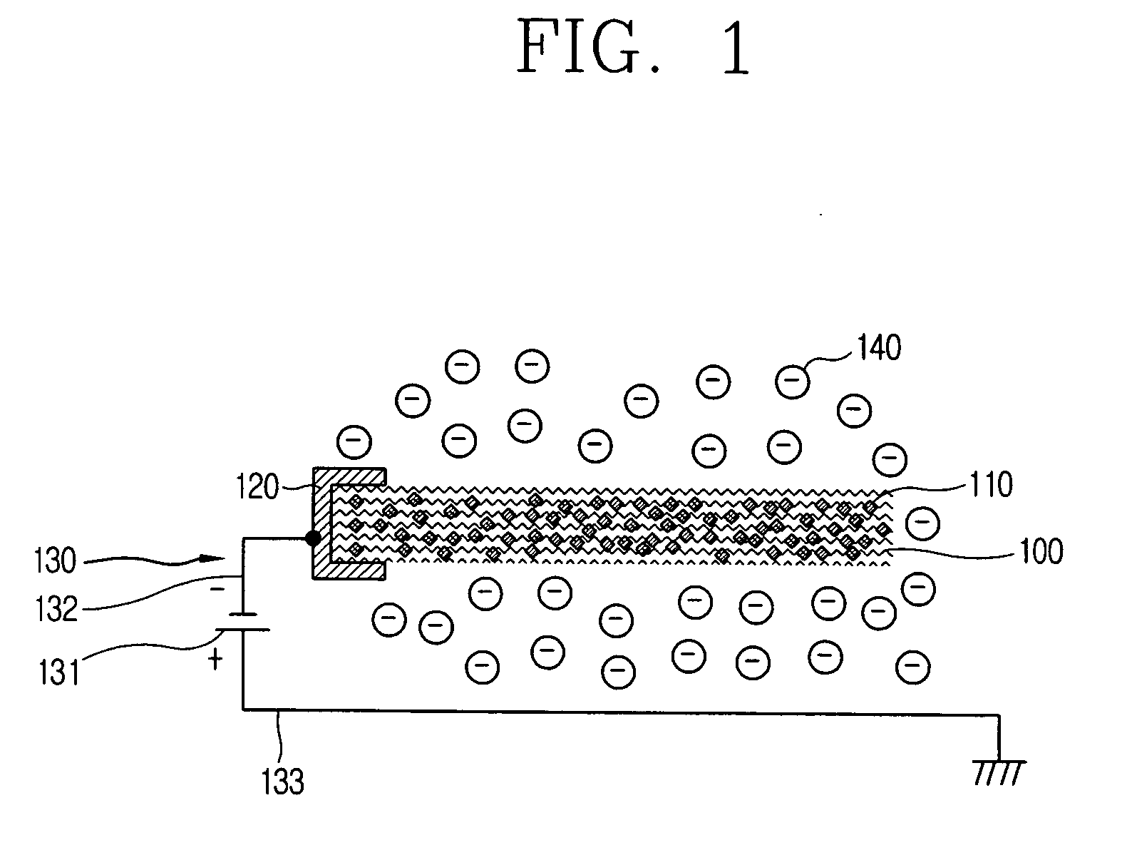 Negative ion generator using carbon fiber