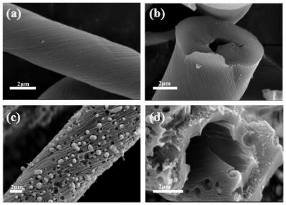 A kind of hollow carbon tube composite material and its preparation method and application