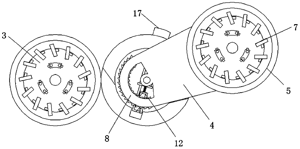 Adjustable electric shaver blade device using ratchet ring positioning principle