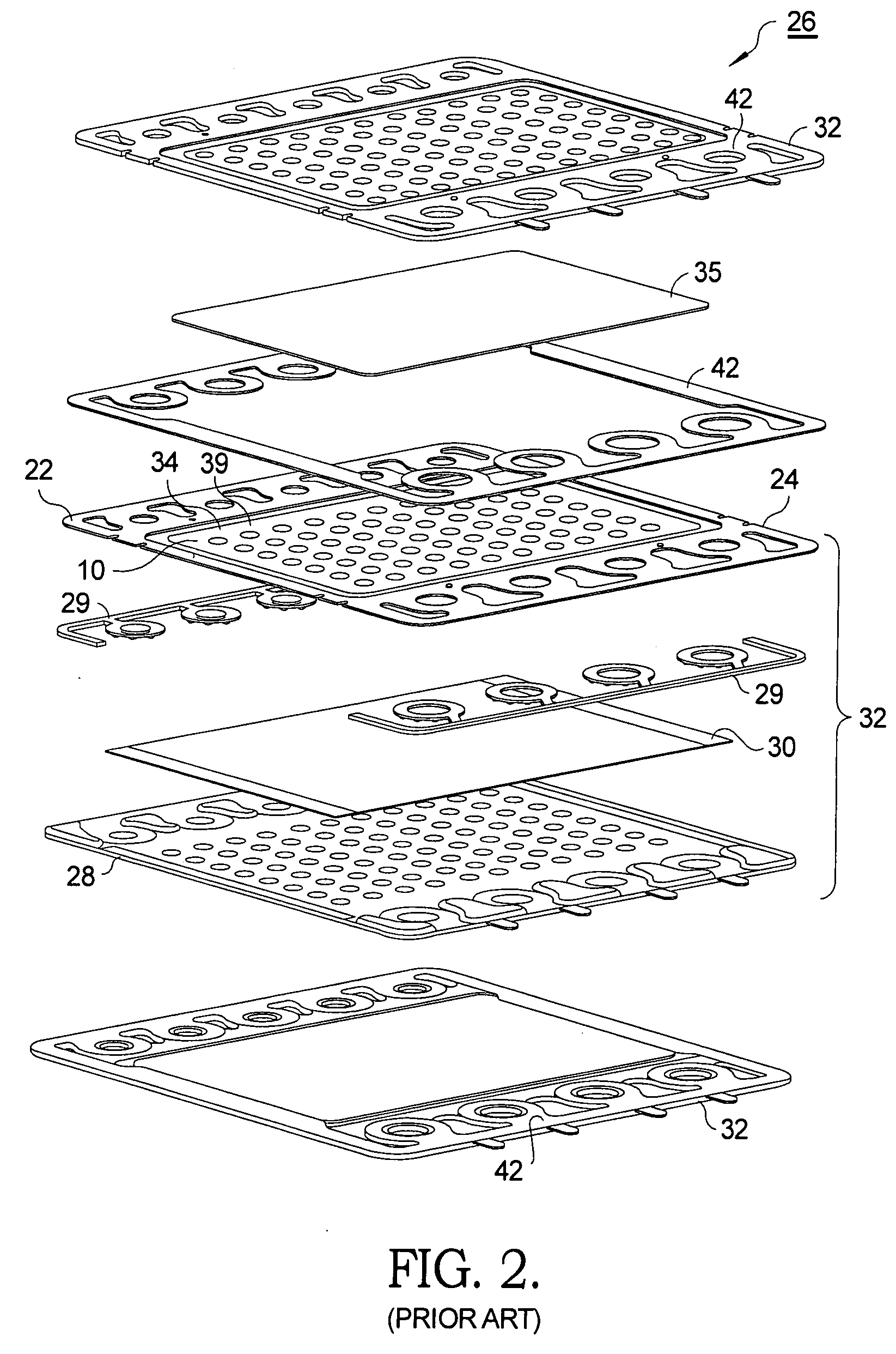 Fuel cell stack having multiple parallel fuel cells