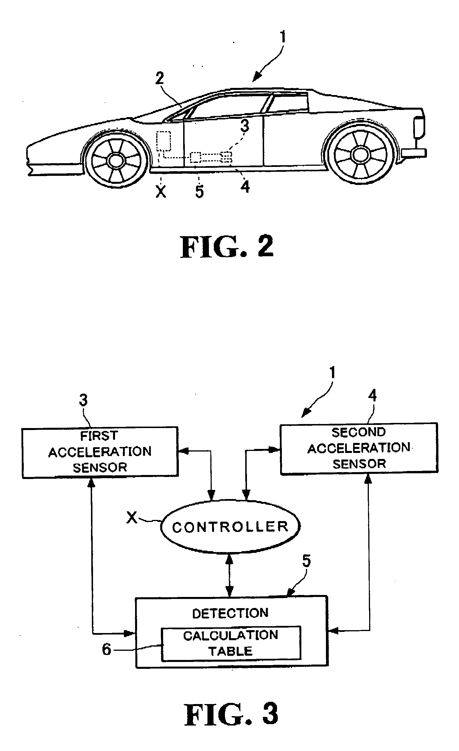 Device for detecting slope of vehicle or the like